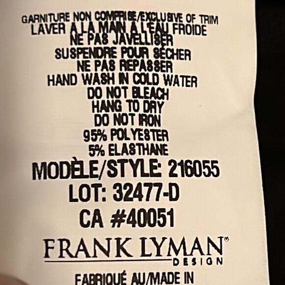 Frank Lyman Black Cowl Neck Top Size 6 NWT - Picture 11 of 11